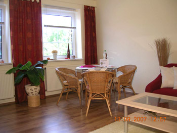 Wohnbereich der markgrafenheider Ferienwohnung
